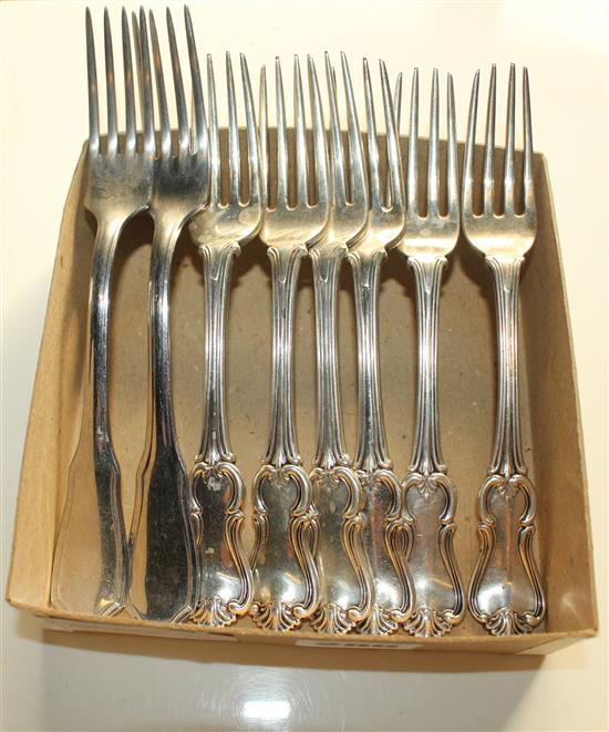 8 sterling silver desert forks